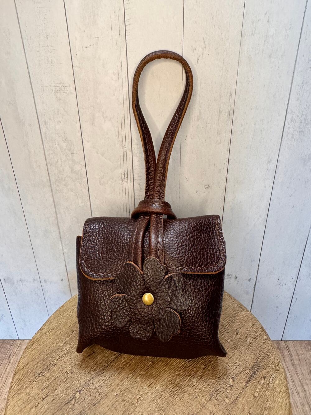 Portland Leather Blooming Wristlet Purse COLDBREW Wristlet FAST SHIP Brown Bag